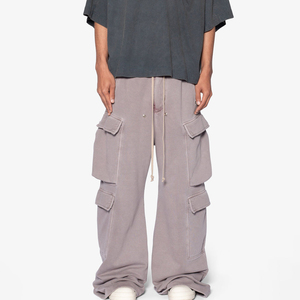 Custom Made Loose Fit 100% Cotton <b>Cargo</b> <b>Jogger</b> Pant <b>for</b> <b>Men</b> High Waist Casual Streetwear with Utility Pockets Unisex - Product Image 1