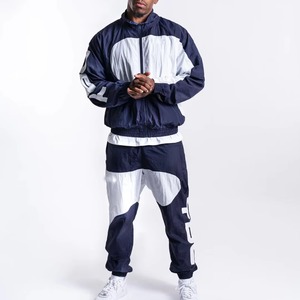 Custom <b>Reflective</b> Windbreaker <b>Jacket</b> With Detachable Zipper and Nylon Track Pants Men Windcheater Windbreaker Tracksuit for Men - Product Image 4