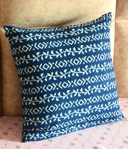 Housse de coussin en coton 100% imprimée à la main avec passepoil, style moderne, pour hôtel, canapé, lit, décoration intérieure - Product Image 4