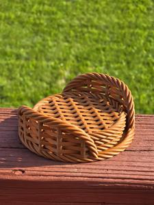 Juego de posavasos de ratán de alta calidad con elegante soporte, perfecto para bebidas y aperitivos, venta al por mayor desde India - Product Image 3