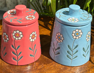 Pot à bougie en céramique Flora - Product Image 3