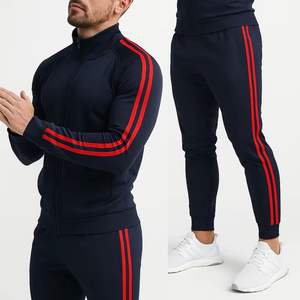 Survêtement zippé élégant pour homme, vêtements de sport décontractés confortables, tenue durable, vêtements de tous les jours modernes, tenue de sport tendance - Product Image 3