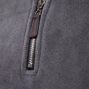 Sudadera Unisex de Forro Polar con Media Cremallera, Cuello Alto, Color Liso, Ajuste Oversize, Transpirable, Estampado Digital, Estilo Casual, para Otoño - Product Image 5