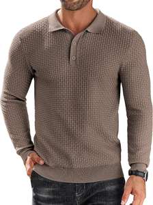 Camiseta Polo de Manga Larga para Hombre, Nueva Llegada 2026, Personalizada, Corte Ajustado, Algodón - Product Image 3