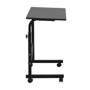 Tavolino laterale nero rimovibile in truciolato P2 da 15 mm e acciaio per scrivanie per computer RT - Product Image 4