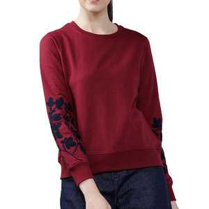 Elegant Style Women Sweatshirts 100% Cotton <b>Soft</b> Long Sleeve Casual Top For Ladies Everyday Wear - Product Image 1