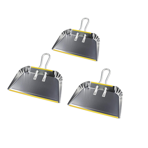 Adiba Home Decor - Juego de 3 Recogedores de Polvo Metálicos Resistentes de 17 Pulgadas, Recogedores Anchos para Uso Doméstico, Fácil Montaje - Product Image 1
