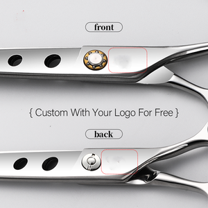 Ciseaux de toilettage pour chien Fenice à design ajouré 7/7,5/8 pouces, ciseaux droits pour grands chiens - Product Image 4