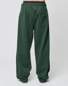 Custom French Terry Vintage Light Grey Flared Pants For Men Eco-friendly Quick Dry Wide Leg Baggy <b>Stacked</b> Sweatpants Cozy Pants - Product Image 5