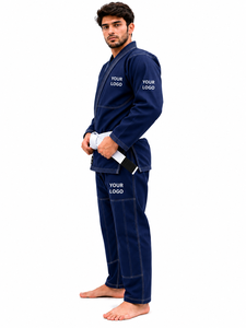 Kimono de Jiu-Jitsu Brésilien Noir en Gros, Uniforme de BJJ en Coton Premium Tissé Perlé pour Entraînement et Compétition, Logo Personnalisé - Product Image 5