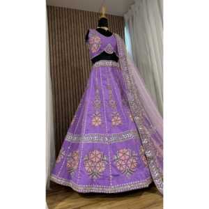 Diseñador Rainbow Sequins Work Lehenga Choli para ropa de fiesta - Product Image 2