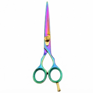 Ciseaux de barbier personnalisés en or rose avec manche décoratif et lames en acier inoxydable pour usage professionnel en salon - Product Image 5