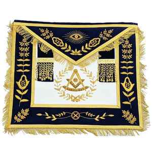 Delantal de Regalia de los Caballeros Templarios, Bordado en Negro, con Flecos Dorados, para Ceremonias Masónicas - Product Image 6