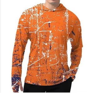 Camisa con Capucha de Manga Larga para Hombre, Estampado Sublimado, Secado Rápido, 100% Poliéster, Ropa de Verano para Exteriores - Product Image 2