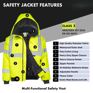 Trending Visibility Durable Eco-Friendly Oxford Cotton Jacket Windproof Waterproof Reflective Traffic Safety <b>Raincoat</b> Adults Su - Product Image 5