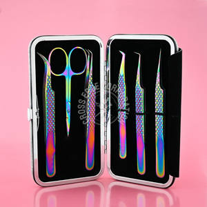 Pince à cils en acier inoxydable avec logo personnalisé Pince à cils à pointe en fibre - Product Image 6