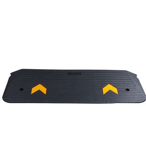 Rampa de umbral de goma antideslizante mejorada de 1.5 pulgadas de altura para silla de ruedas, rampa de acera natural con capacidad de carga nominal de 33069 lb - Product Image 1