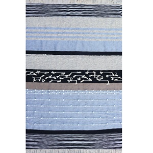 Plaid léger en microfibre de coton style bohème, doux et confortable, à motif rayé vintage, technique de tissage, pour la maison et l'hôtel - Product Image 1