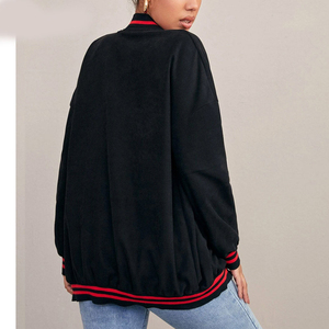 Veste de style Letterman pour femmes, design personnalisé, col en tricot côtelé, élégante, confortable, chaude, streetwear, vêtements d'extérieur pour femmes - Product Image 6