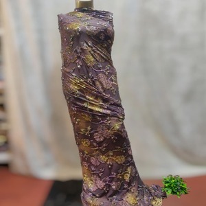 ผ้าชุดแต่งงานลายดอกไม้ ผ้ากำมะหยี่แจ็คการ์ดทวิลล์สลับเนื้อผ้าแบบพิเศษ โซมาเลีย แมคบัล ดีรัก รุ่นหรูหรา ขายดีประจำปี 2026 - Product Image 1