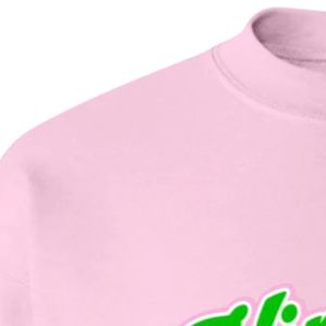 เสื้อสเวตเชิ้ตคอกลมพิมพ์ลาย Pink Nineteen Oh Eight แขนยาว ปลายแขนจั๊มพ์ ผ้าฟลีซลำลองสำหรับผู้หญิง แฟชั่นสตรีท - Product Image 2