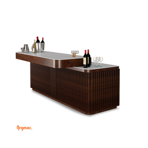 Barra de bar Baron de 8x2 pies, barra de bar de lujo para el hogar, para espacios de entretenimiento, barra de bar para el hogar con encimera de piedra - Product Image 2