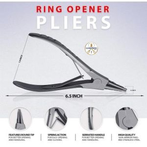 Juego de Herramientas para Abrir y Cerrar Anillos con Cierre de Bola - Herramienta para Piercings Corporales con Cierre de Bola, Autoclavable, con Punta de Aguja - Product Image 5