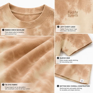 Wholesale High Quality Unisex Oversized Tie Dye T-shirt Earth Tone Vintage Streetwear Loose Fit Cotton Short Sleeve Graphic <b>Tee</b> - Product Image 4