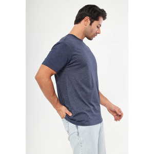 เสื้อยืดคอกลมแขนสั้นผ้าฝ้ายแท้ 100% คุณภาพสูง ปรับแต่งได้ พิมพ์โลโก้ตามสั่งสำหรับผู้ชาย - Product Image 3