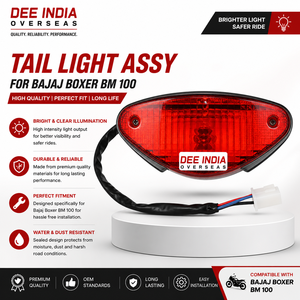Ensemble de feux arrière de moto pour Bajaj Boxer BM 100 |   Unité de feux stop arrière - Product Image 3