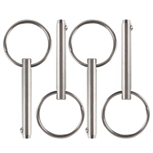 Goupille de déverrouillage rapide à boule, type <span class=keywords><strong>anneau</strong></span> de traction traversant, en acier inoxydable 304 316, taille métrique, personnalisée - Product Image 2