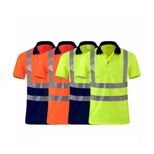 เสื้อทำงานสะท้อนแสงแขนสั้นผ้าโพลีเอสเตอร์เรืองแสงมองเห็นได้ชัดเจนสำหรับฤดูร้อนโลโก้ที่กำหนดเอง - Product Image 3