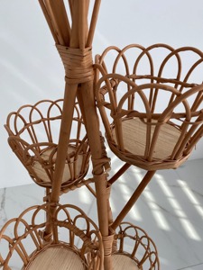 Multi Layer Rattan Plant Holder For Balcony Garden And Terrace Decor Stylish Flower <b>Pot</b> <b>Stand</b> For Green Plant Display - Product Image 6