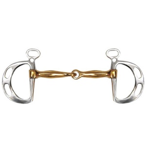 Broca Kimberwick duradera de acero inoxidable de 5 pulgadas con boca de rodillo de cobre D Cheeks para productos de caballos - Product Image 5