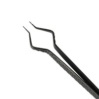 INSTRUMENTS CHIRURGICAUX BAFA Pince à épiler droite personnalisée pour isolation des sourcils en acier inoxydable légère, durable et lavable