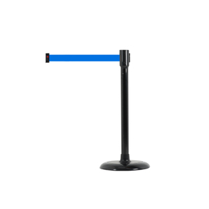[BS-BK(BL)] Poteau de déviation robuste avec sangle de sécurité pour contrôle des foules, matériau de fabrication coréenne, pour réduction de vitesse et libération progressive - Product Image 1