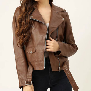 Chaqueta de Invierno para Mujer, de Cuero Genuino de Alta Calidad, con Cierre, Impermeable y Resistente al Viento, Estilo Urbano - Product Image 1