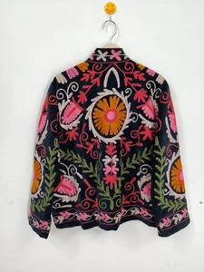 Handmade <b>Velvet</b> Jacket <b>Women</b> Quilted Floral Suzani Embroidered Winter Jacket Boho Vintage Ethnic <b>Coat</b> - Product Image 4