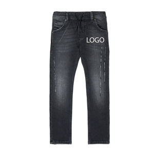 Pantalon en jean décontracté pour garçons, qualité supérieure, coton, coupe slim, tissu confortable et respirant avec poches latérales pour plus de confort - Product Image 1