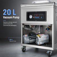 Machine d'emballage sous vide DZQ-500D à chambre unique, mode humide et sec, 220V 900W, 20m³/h, barre de scellage de 500mm pour viande marinée et cornichons