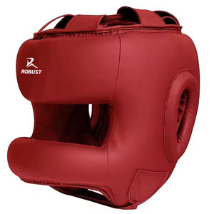 Protector de Cabeza de Cuero Integral con Cierre Ajustable de Velcro, Transpirable y con Protección Anti-Impactos para Boxeo, MMA y Entrenamiento en Gimnasio - Product Image 1