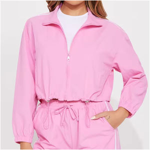 Survêtement d'hiver coupe-vent uni pour femme, couleur personnalisée, style décontracté coupe régulière avec logos personnalisés - Product Image 3