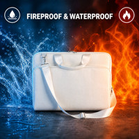 Housse pour tablette ignifuge en silicone, sac de transport pour ordinateur portable de 15,6 pouces, résistant à l'eau, protège-documents pour les voyages d'affaires