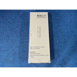 Mobiletto da Bagno Autoportante Alto 170 cm con 1 Anta, Scomparti Aperti Anti-Ribaltamento e Ripiani Regolabili, Ideale anche per la Cucina - Product Image 4