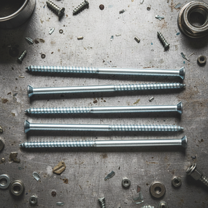 Vis à bois fraisées en acier au carbone PDC (C1022/Q195) - Filetage partiel grossier - Finition oxyde noir/zinc blanc/jaune - Mesure en pouces/métrique - Product Image 1