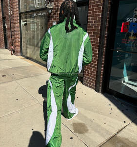 Ensemble de veste deux pièces GUCHA SPORTS pour homme, style streetwear, coupe oversize, coupe-vent en nylon, fermeture éclair, réversible - Product Image 6