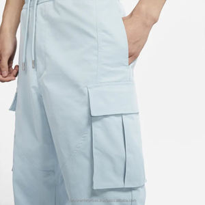 Pantalon pour homme en coton spandex délavé de qualité supérieure, pantalon de survêtement de jogging extensible, style tactique et décontracté avec poches vierges - Product Image 4