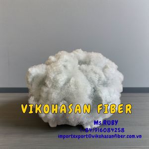 Fibra de Poliéster Sólida Blanca Antiestática de Alta Calidad 20D SD para Concreto, Grado GRS Reciclado 100% Certificado OEKO-TEX para Hilado - Product Image 4