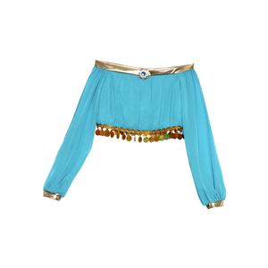 6-16 <b>Kids</b> Girls Standard Belly Competition Dancing Chiffon Costume <b>Crop</b> <b>Top</b> For Belly Dance Theme Party Masquerade Performances - Product Image 2