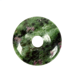 Donuts en cristal naturel de zoïsite rubis, pierres précieuses de guérison Reiki, agate, vente en gros - Product Image 5